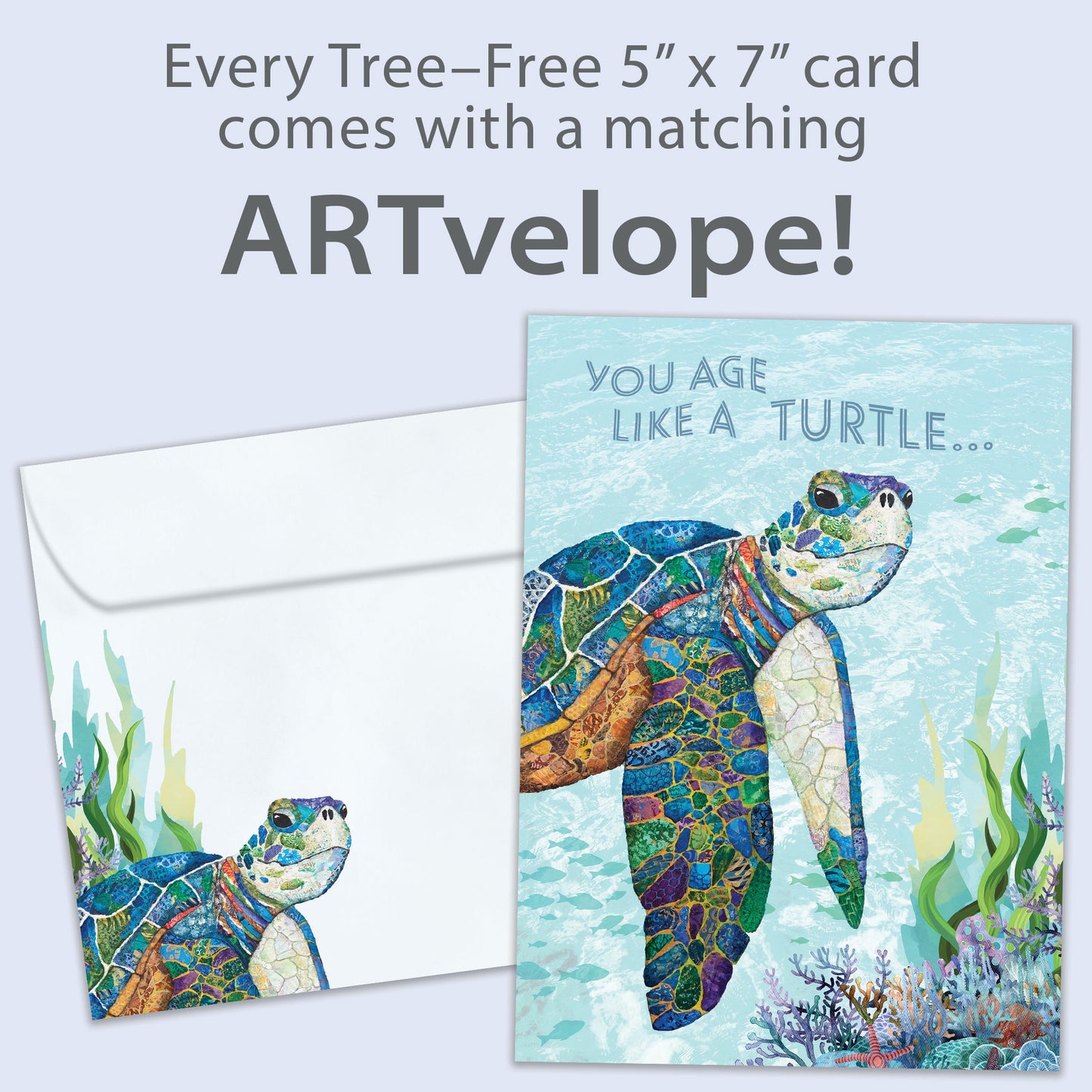 Graceful Turtle Birthday Card