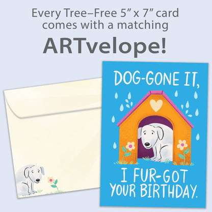 Doghouse Puppy Belated Birthday Card