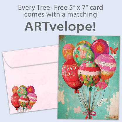 Balloons Fly Birthday Card