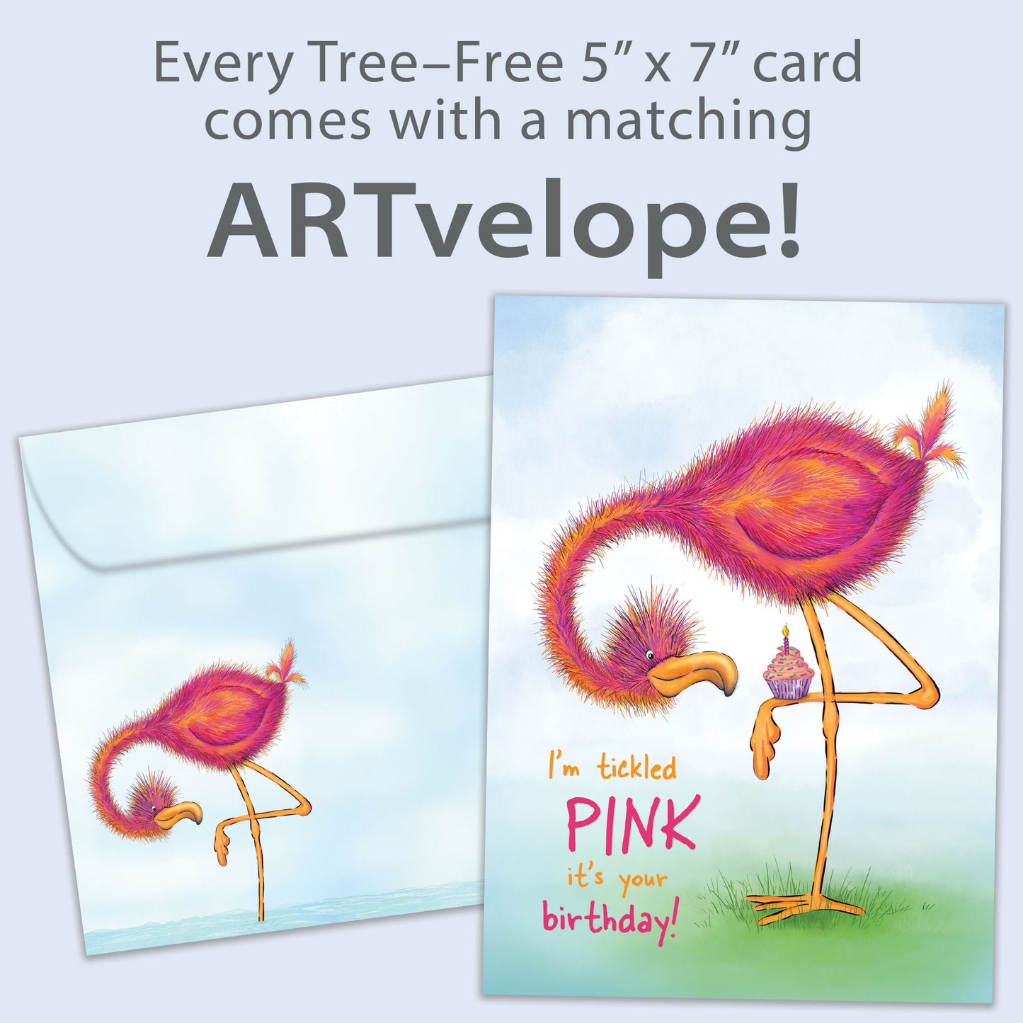 Tickled Pink Birthday Card