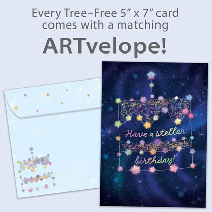 Stellar Cake Birthday Card