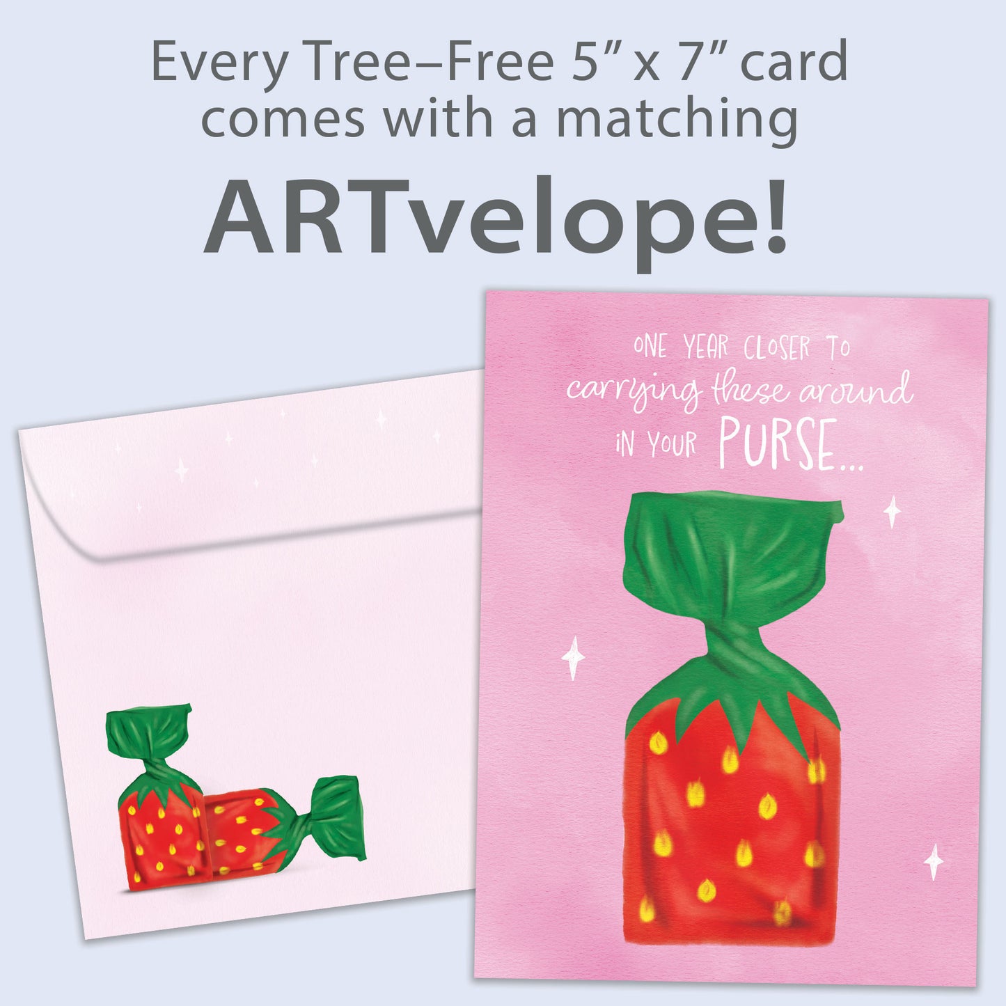 Strawberry Candy Birthday Card