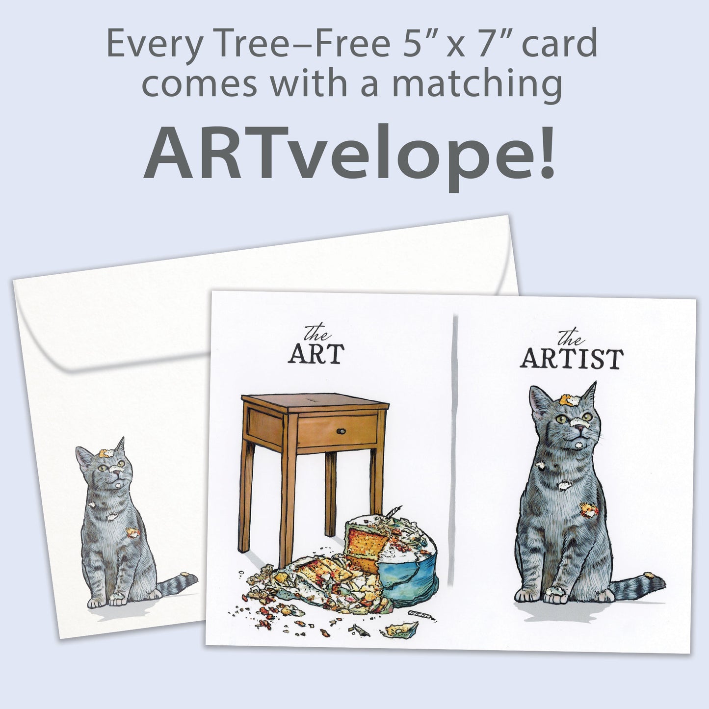 Cat Artist Birthday Card