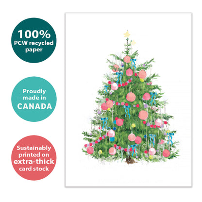 Tinsel Tree Christmas Card