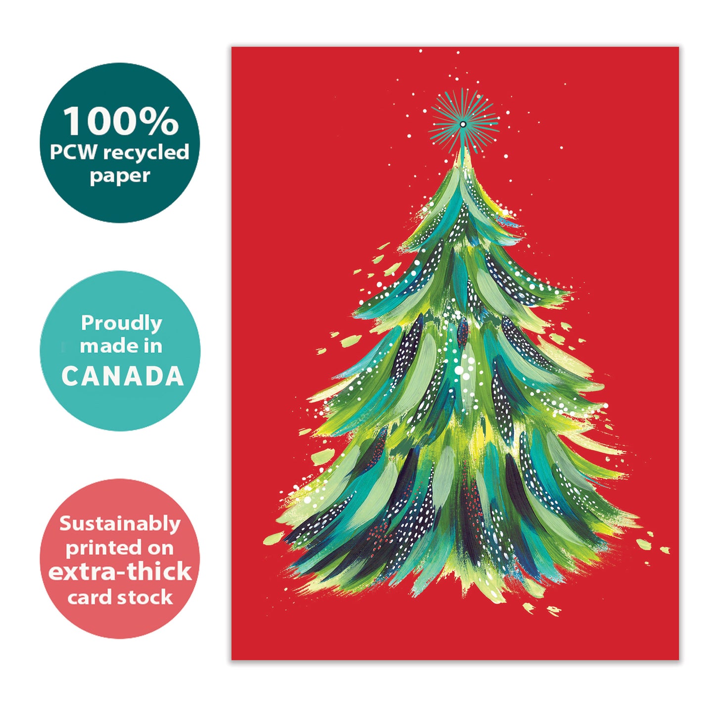 Red Tree Christmas Card