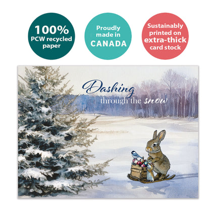 Dashing Through Snow Christmas Card