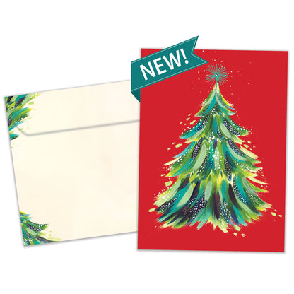 Red Tree Christmas Card