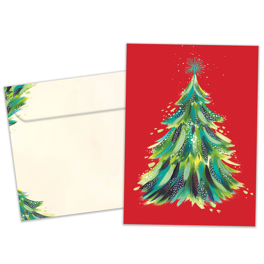 Red Tree Christmas Card