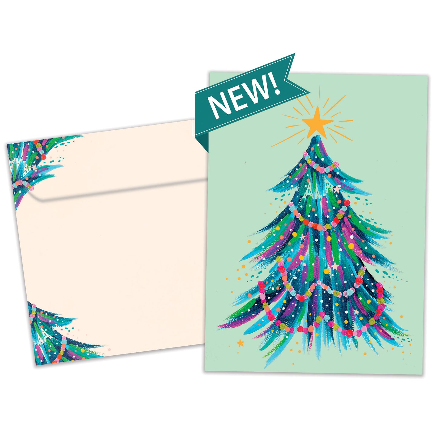 Green Tree Christmas Card