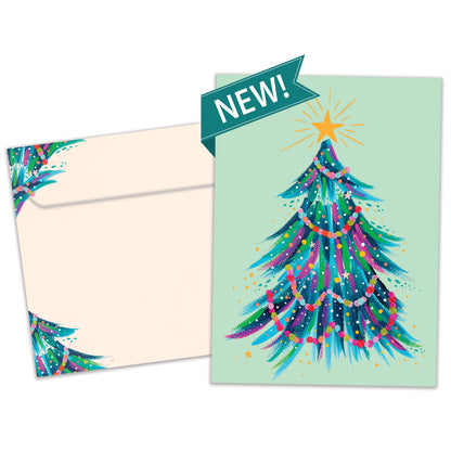 Green Tree Christmas Card