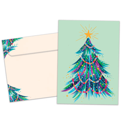 Green Tree Christmas Card