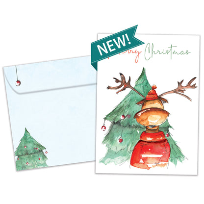 Merry Reindeer Christmas Card