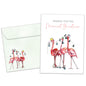 Flamingo Wishes Christmas Card