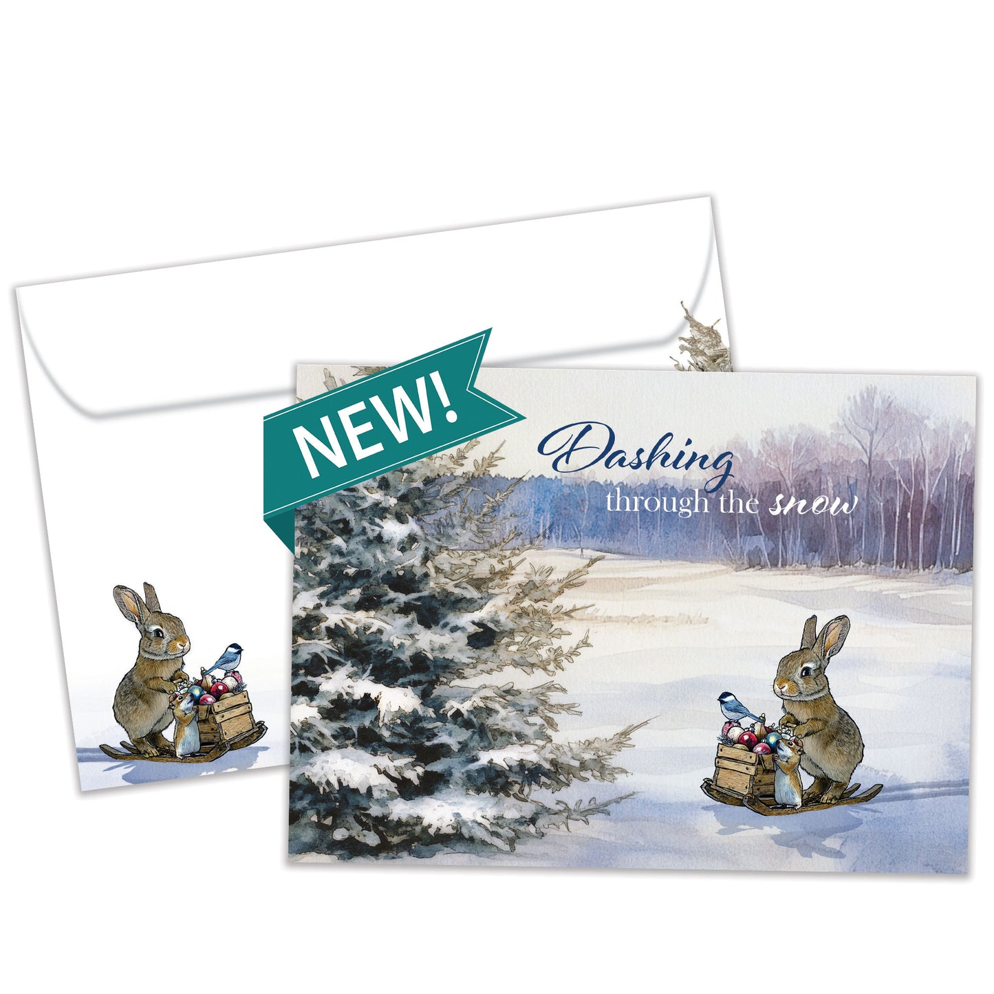 Dashing Through Snow Christmas Card