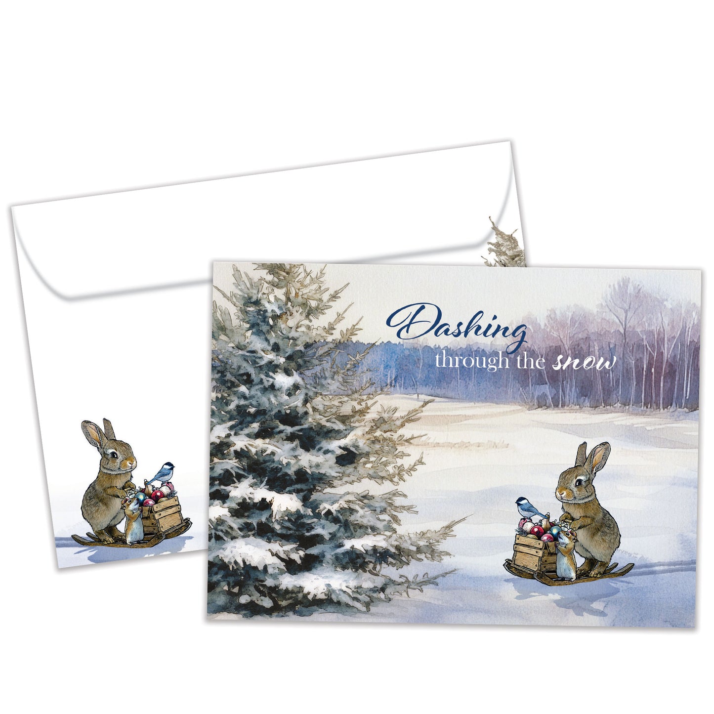 Dashing Through Snow Christmas Card
