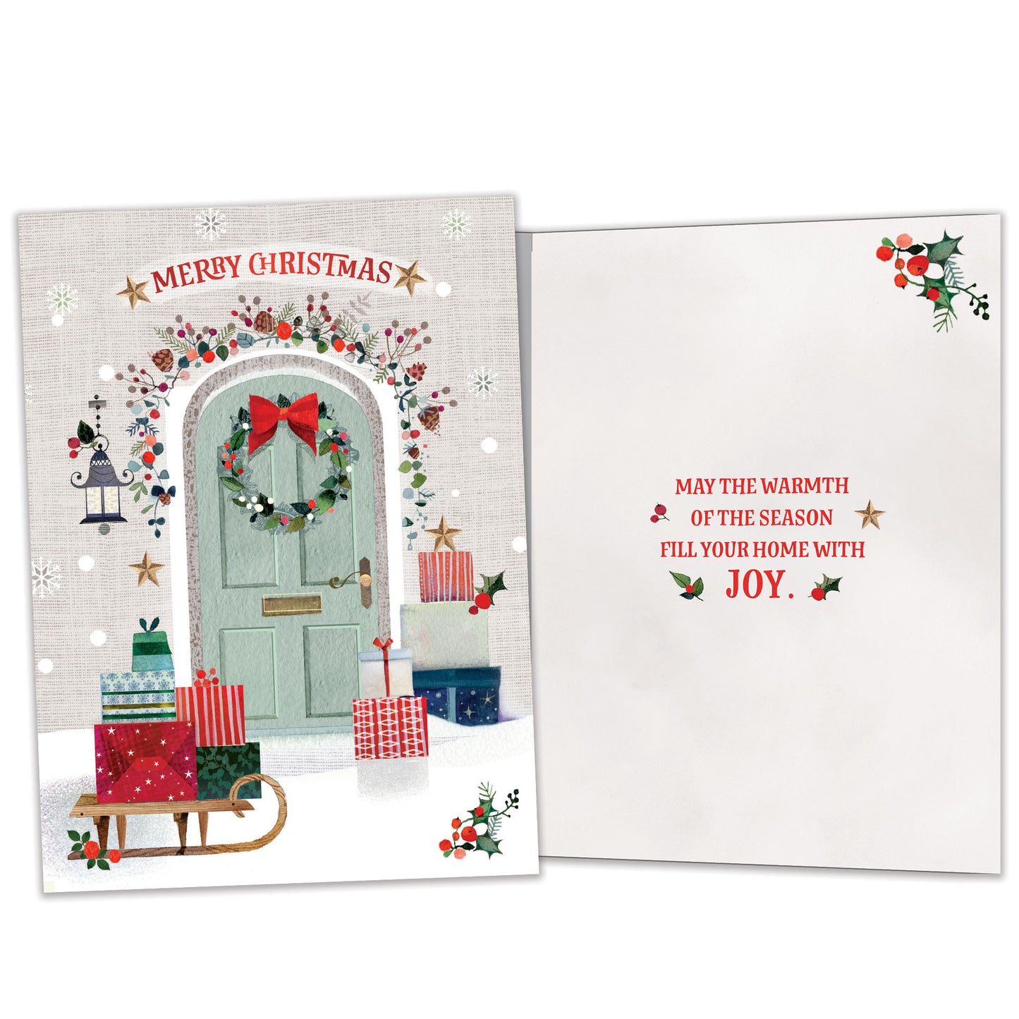 Festive Door Christmas Card