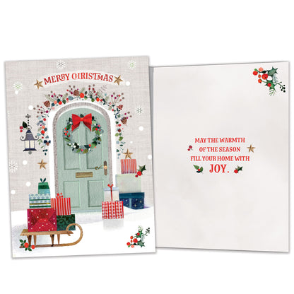 Festive Door Christmas Card