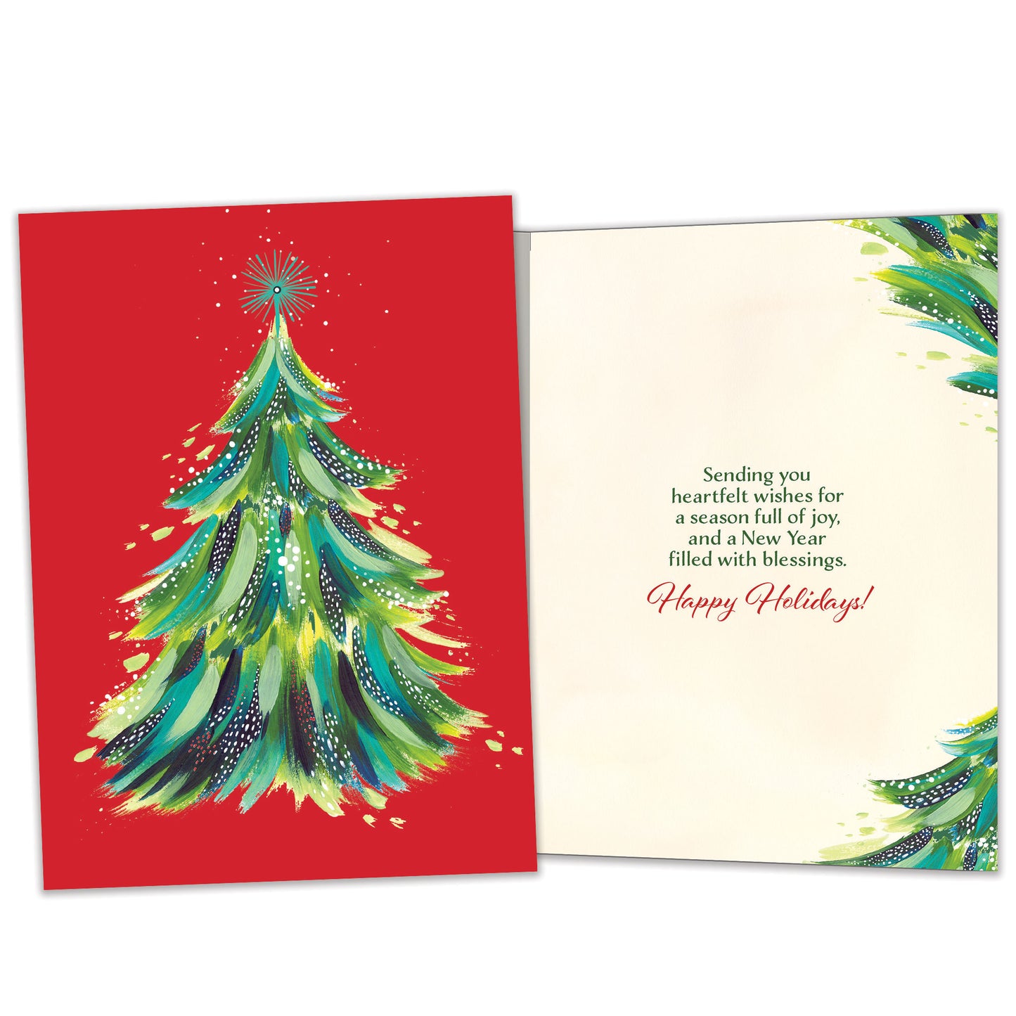 Red Tree Christmas Card