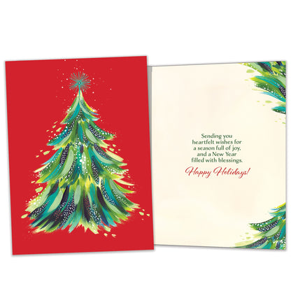 Red Tree Christmas Card