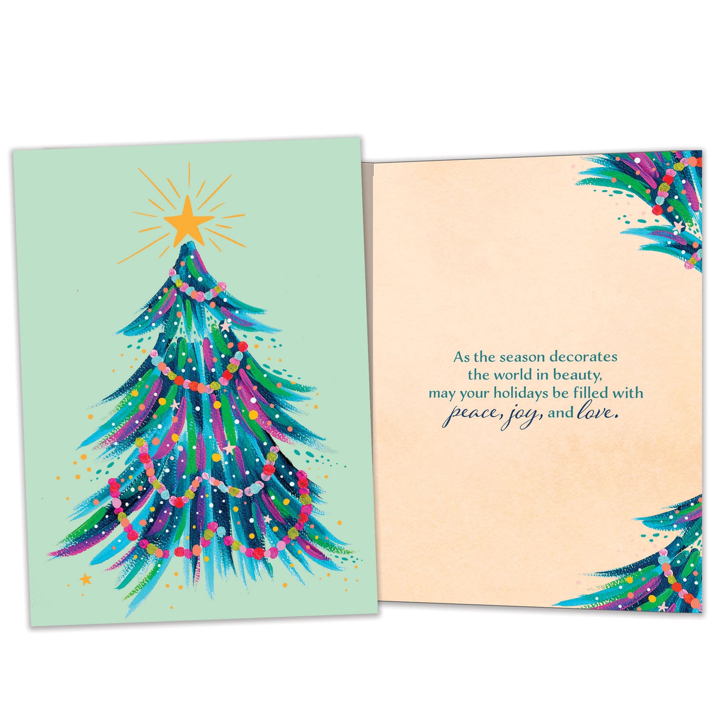 Green Tree Christmas Card