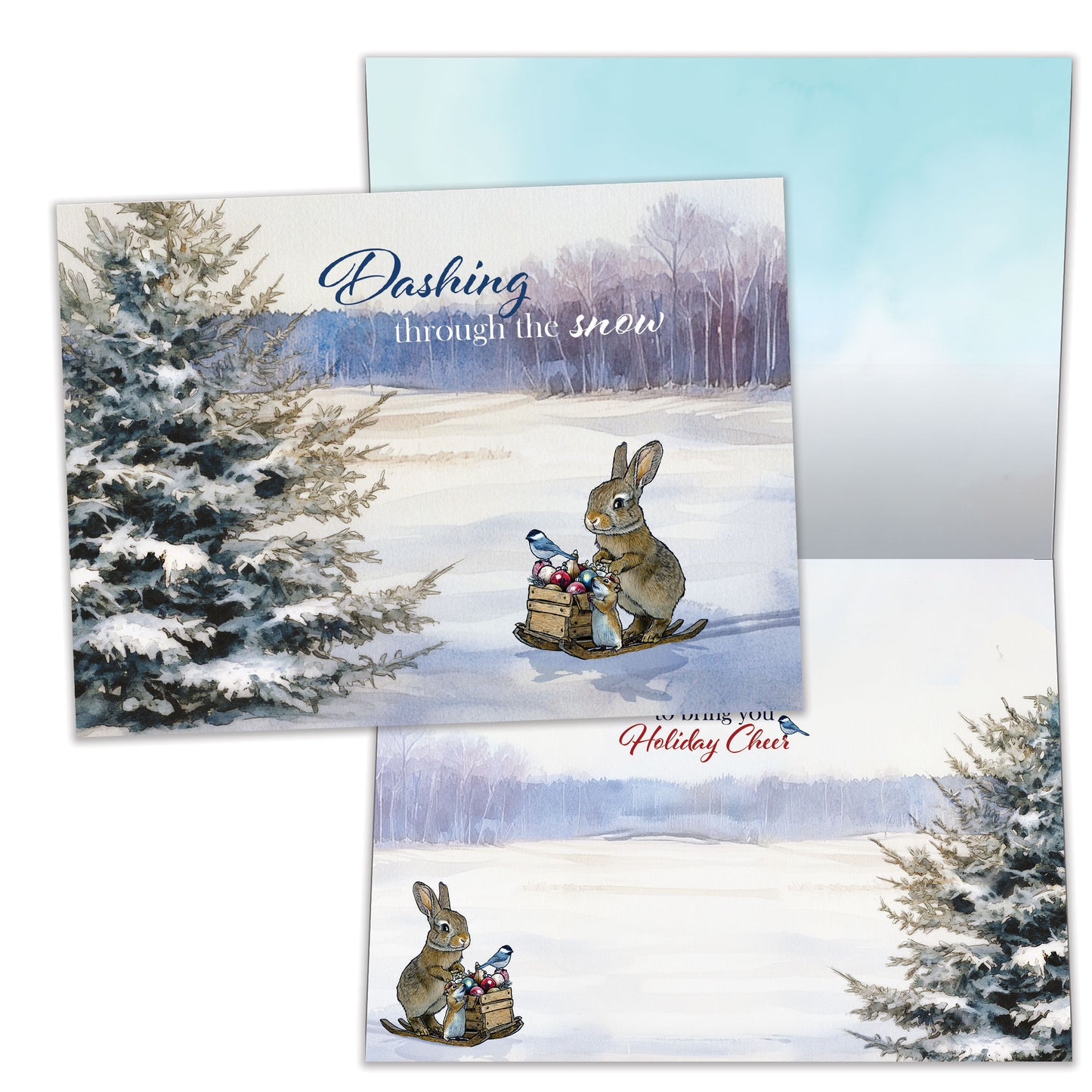Dashing Through Snow Christmas Card