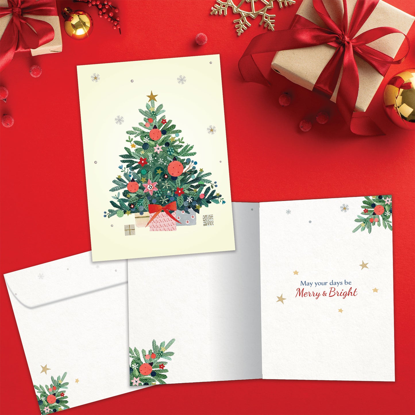 Merry and Bright Tree Christmas Card
