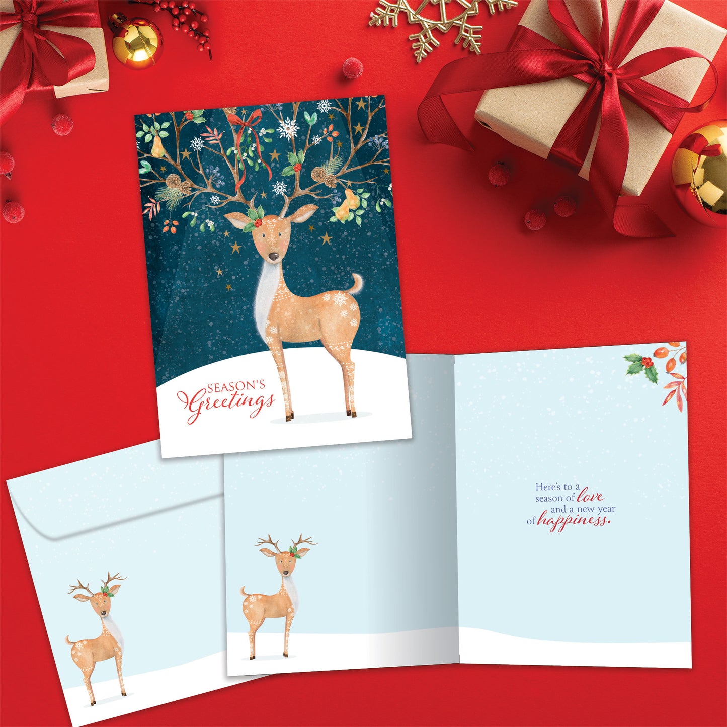 Spread Cheer Deer Christmas Card