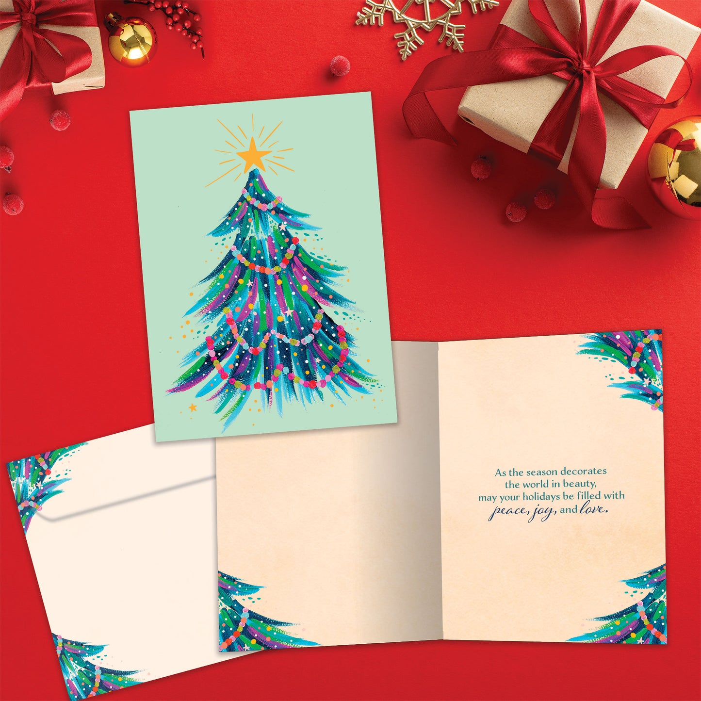 Green Tree Christmas Card