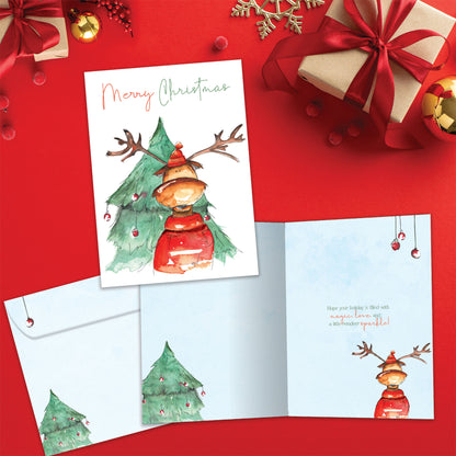 Merry Reindeer Christmas Card