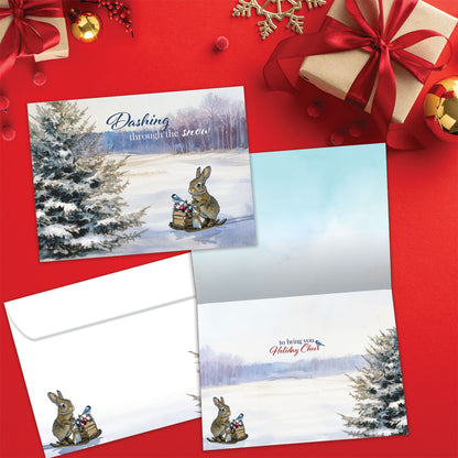 Dashing Through Snow Christmas Card