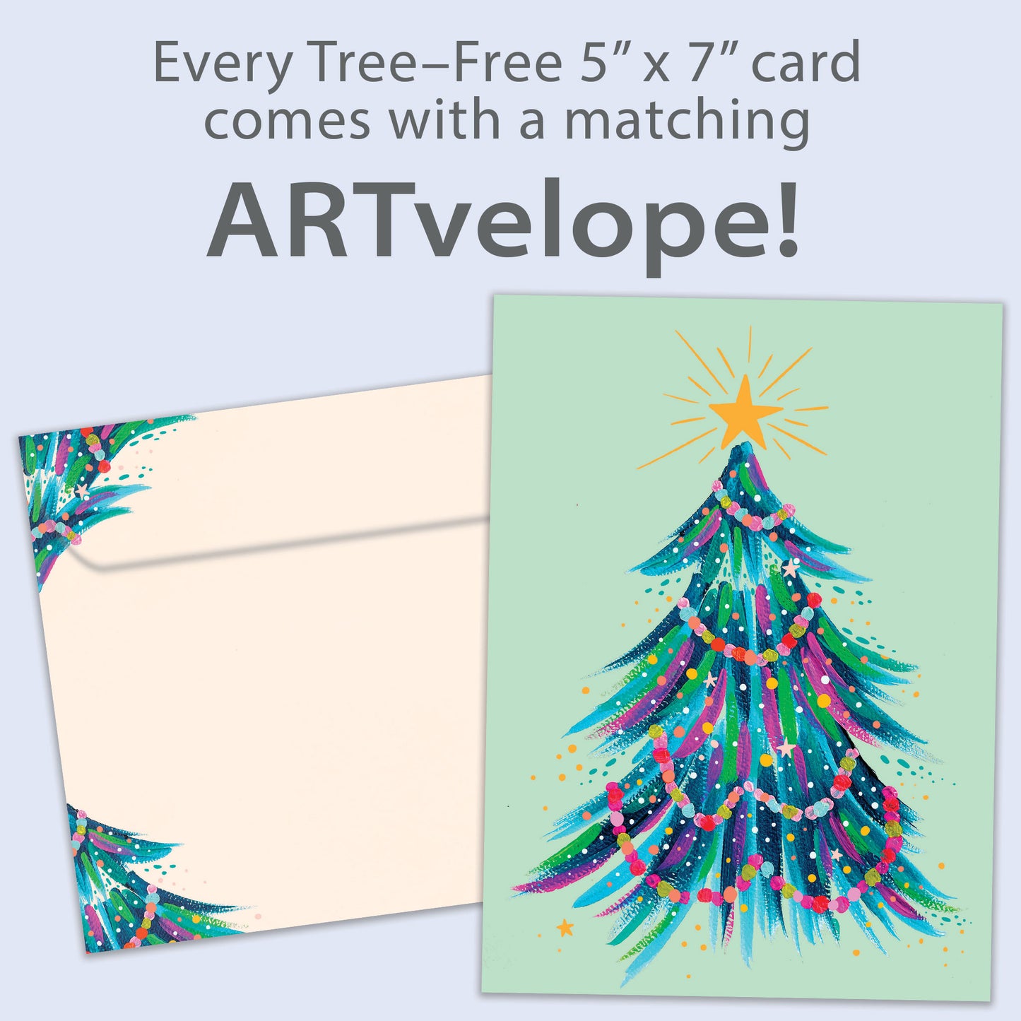 Green Tree Christmas Card