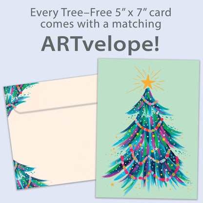 Green Tree Christmas Card