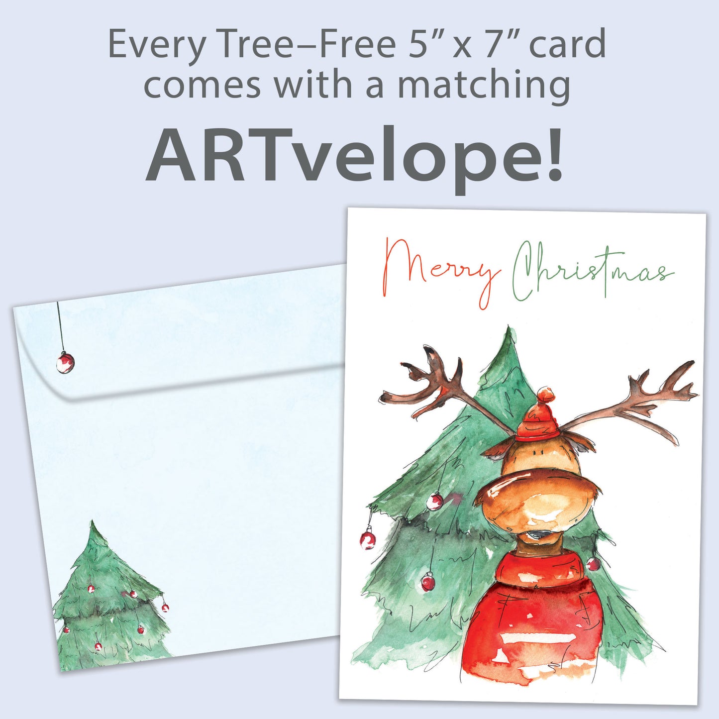 Merry Reindeer Christmas Card