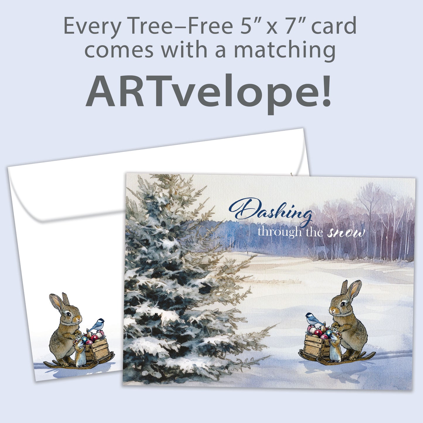 Dashing Through Snow Christmas Card
