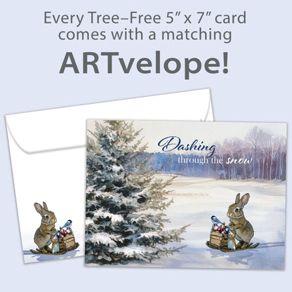 Dashing Through Snow Christmas Card