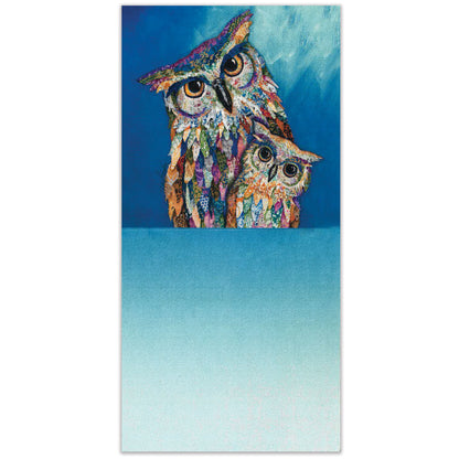 Colorful Owls Thumb-Tack Canvas Card