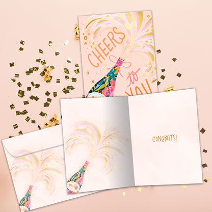 Cheers to You Congratulations Card