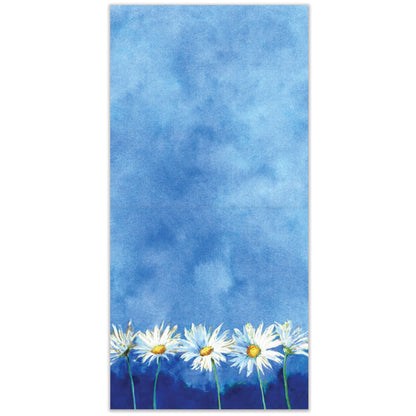 Daisies On Blue Thumb-Tack Canvas Card
