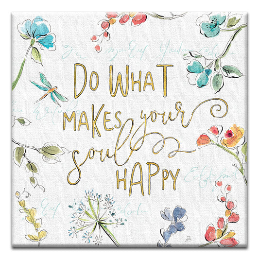 Do What Makes Your Soul Happy Thumb-Tack Canvas Card