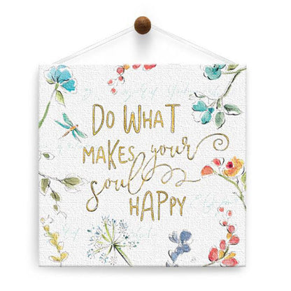 Do What Makes Your Soul Happy Thumb-Tack Canvas Card
