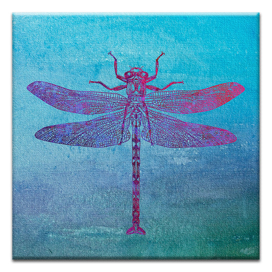 Dragonfly Print Thumb-Tack Canvas Card