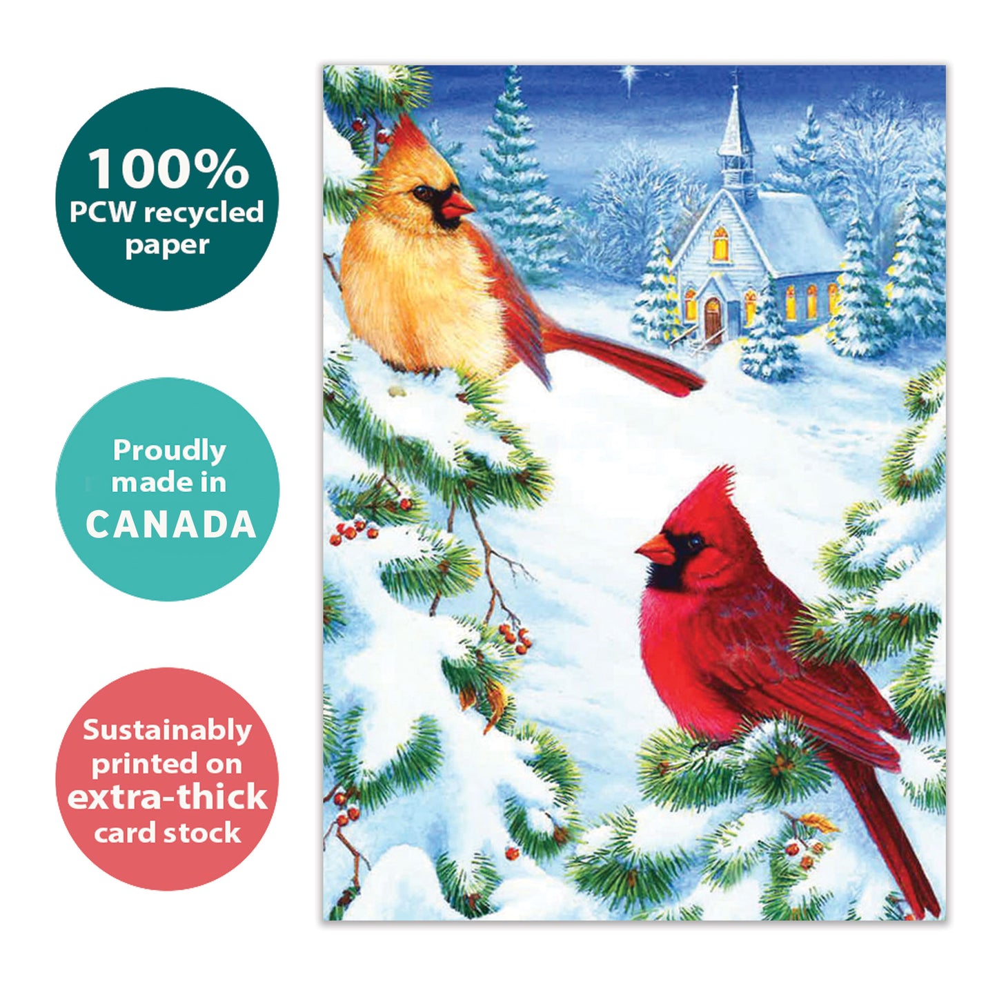 Christmas Cardinals Christmas Card