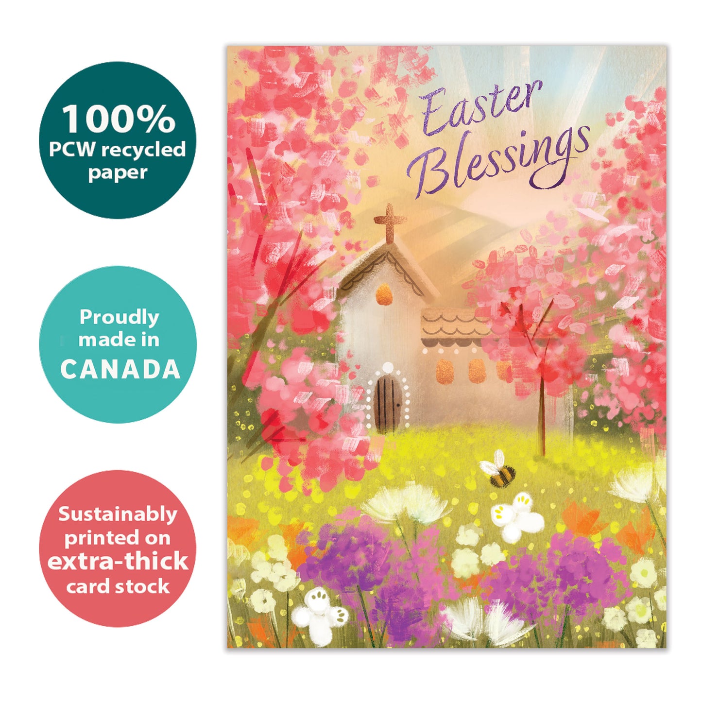 Spring Church Blessings Easter Card