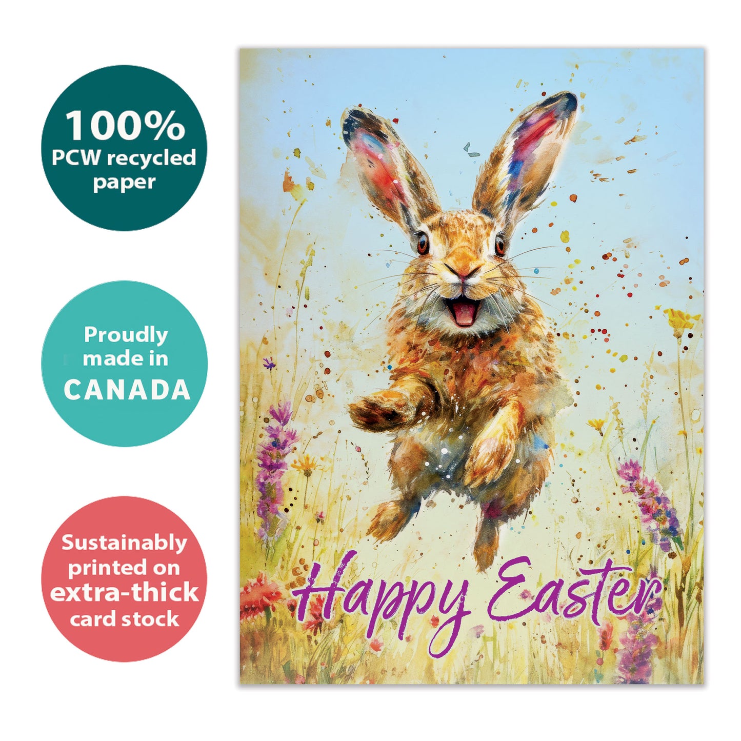 Happy Rabbit Easter Card