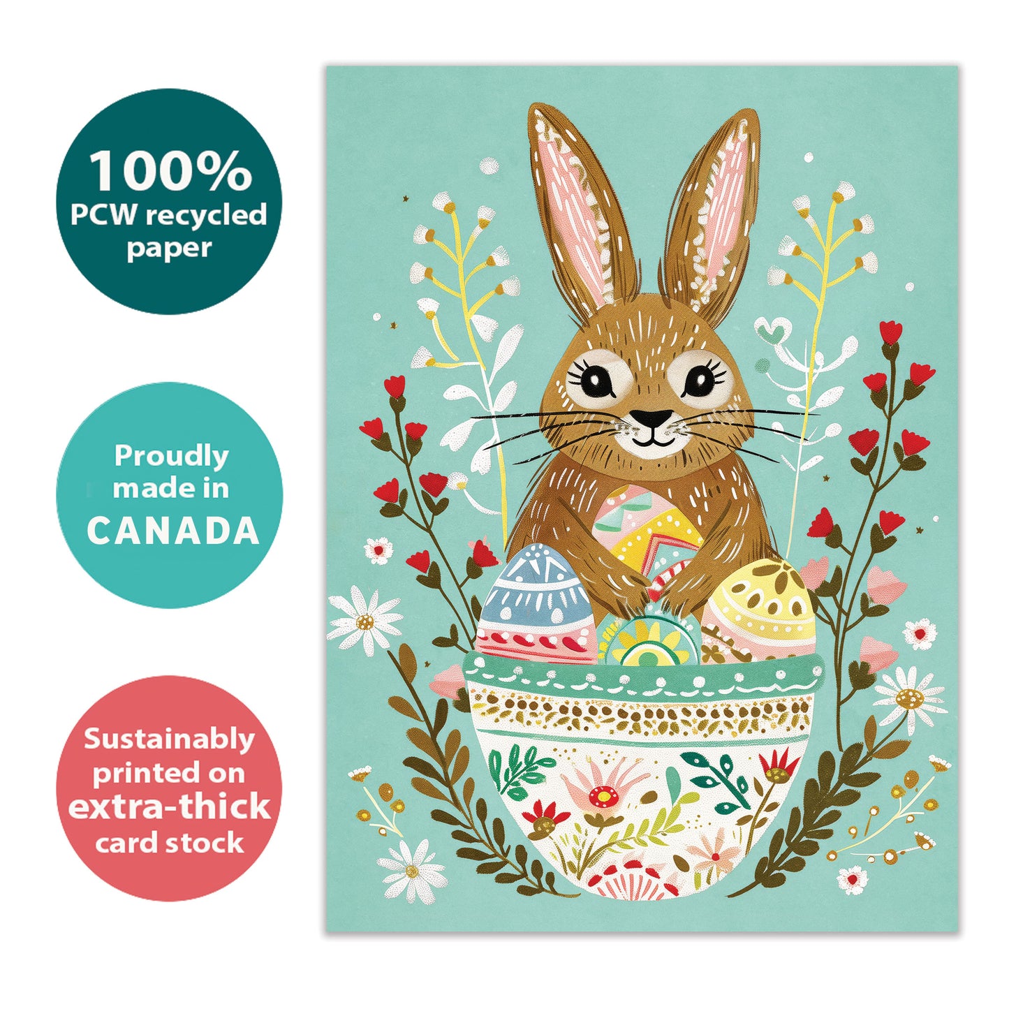 Bunny Eggs Easter Card