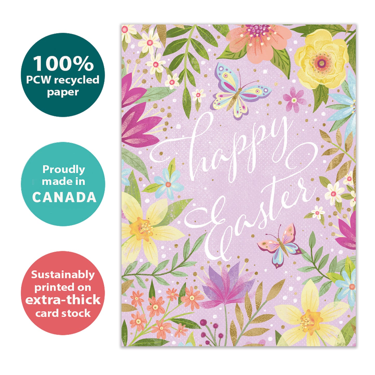 Floral Butterflies Easter Card