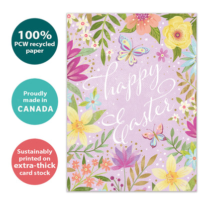 Floral Butterflies Easter Card