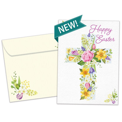 Floral Cross Easter Card