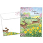 Daffodil Rabbit Wishes Easter Card