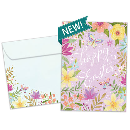 Floral Butterflies Easter Card
